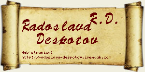 Radoslava Despotov vizit kartica